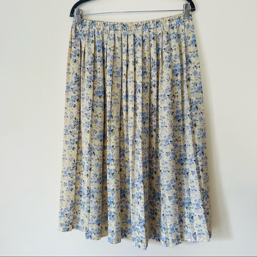 Vintage Leslie Fay midi floral boho Skirt Pastel - Picture 3 of 6